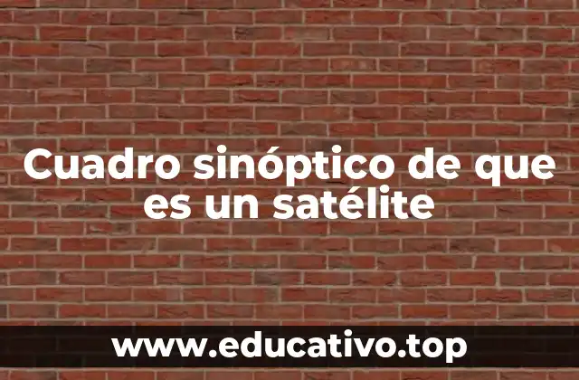 Cuadro sinóptico de que es un satélite