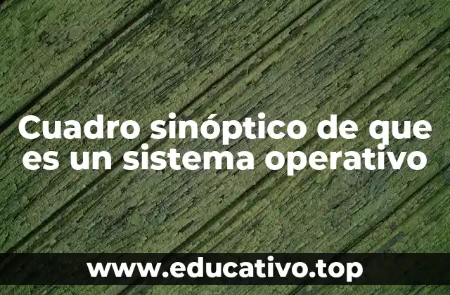 Cuadro sinóptico de que es un sistema operativo