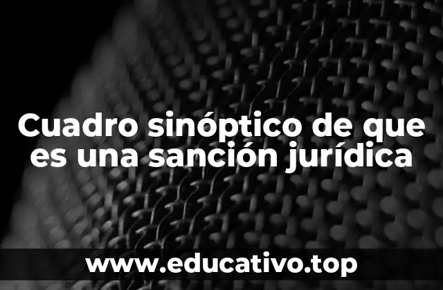 Cuadro sinóptico de que es una sanción jurídica