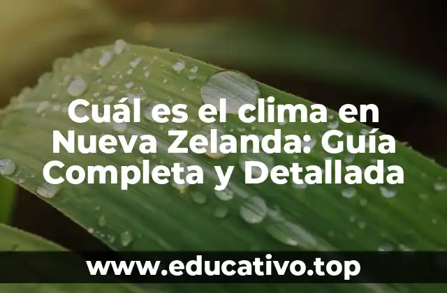 Cuál es el clima en Nueva Zelanda: Guía Completa y Detallada