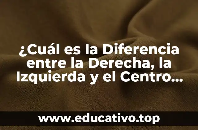 ¿Cuál es la Diferencia entre la Derecha, la Izquierda y el Centro Político?