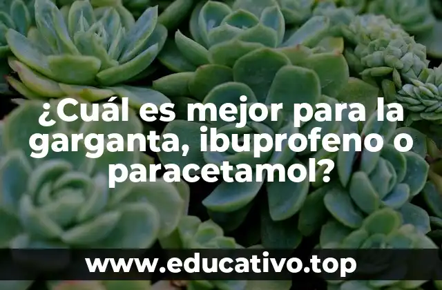 ¿Cuál es mejor para la garganta, ibuprofeno o paracetamol?