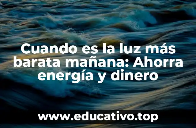 Cuando es la luz más barata mañana: Ahorra energía y dinero