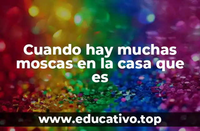 Cuando hay muchas moscas en la casa que es