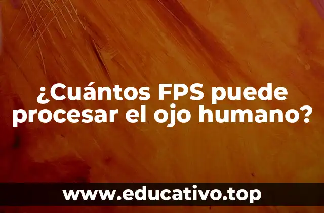 ¿Cuántos FPS puede procesar el ojo humano?