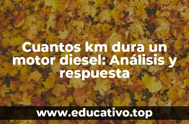 Cuantos km dura un motor diesel: Análisis y respuesta
