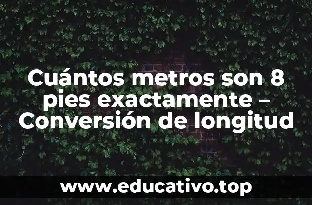 Cuántos metros son 8 pies exactamente – Conversión de longitud