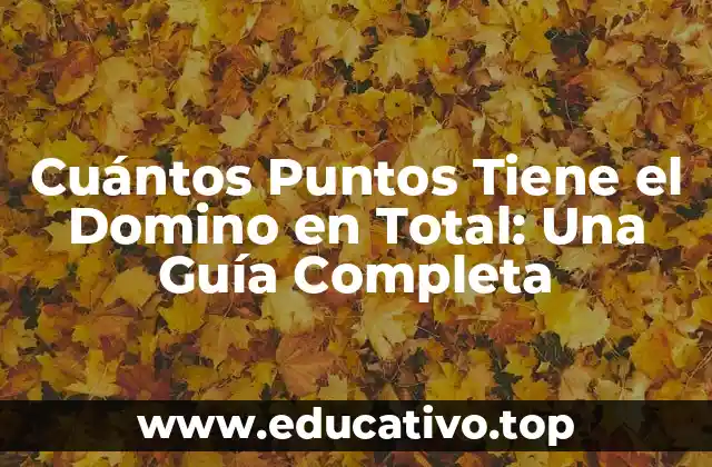 Cuántos Puntos Tiene el Domino en Total: Una Guía Completa
