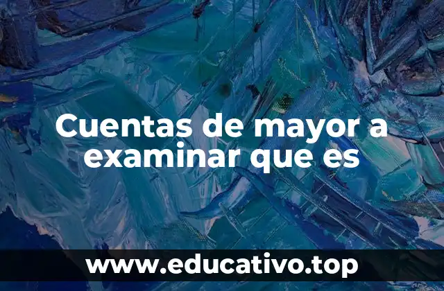 Cuentas de mayor a examinar que es