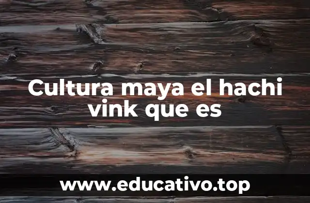 Cultura maya el hachi vink que es