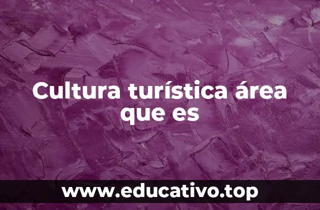 Cultura turística área que es