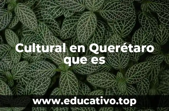 Cultural en Querétaro que es