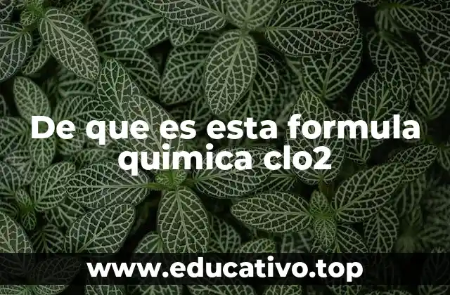 Propiedades químicas del compuesto ClO₂