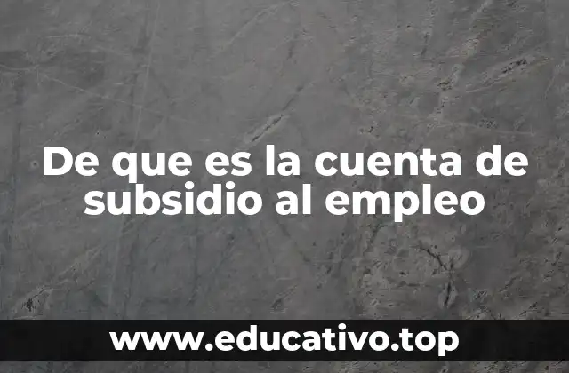 El impacto del subsidio en el mercado laboral