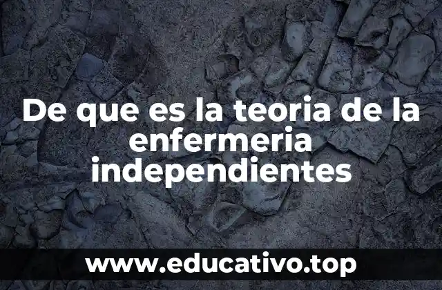De que es la teoria de la enfermeria independientes