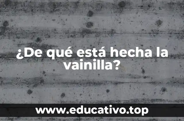 ¿De qué está hecha la vainilla?