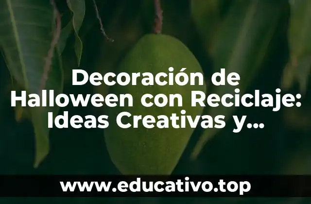 Decoración de Halloween con Reciclaje: Ideas Creativas y Sustentables