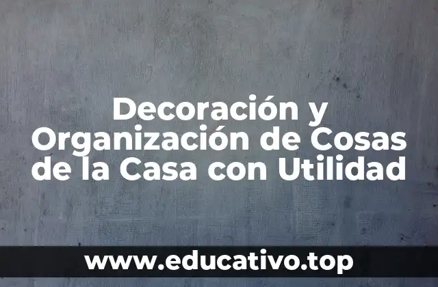 Decoración y Organización de Cosas de la Casa con Utilidad