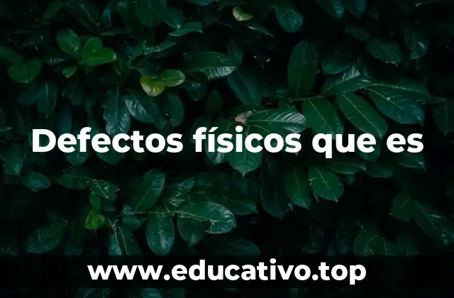 Defectos físicos que es