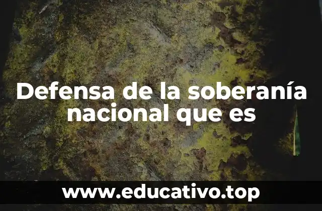 Defensa de la soberanía nacional que es