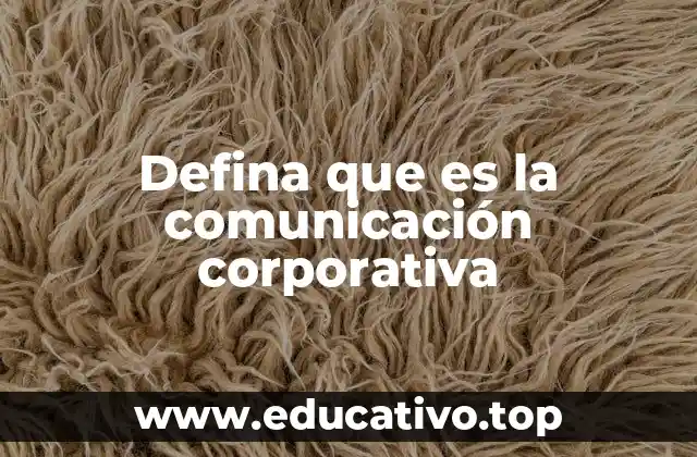 Defina que es la comunicación corporativa