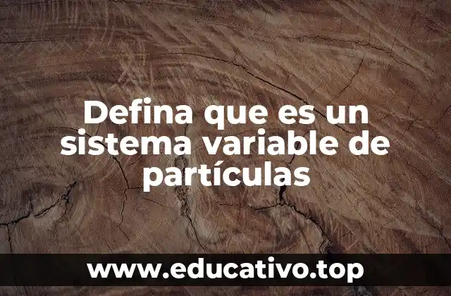 Defina que es un sistema variable de partículas