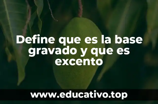 Define que es la base gravado y que es excento