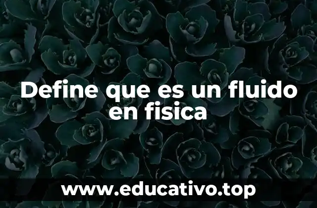 Define que es un fluido en fisica