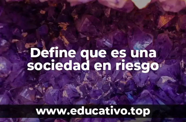 Define que es una sociedad en riesgo