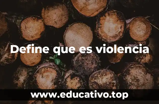 Define que es violencia
