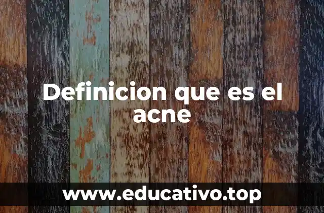 Definicion que es el acne