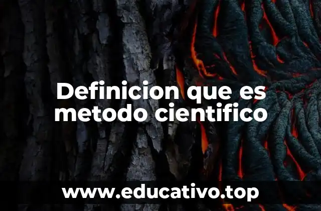 Definicion que es metodo cientifico