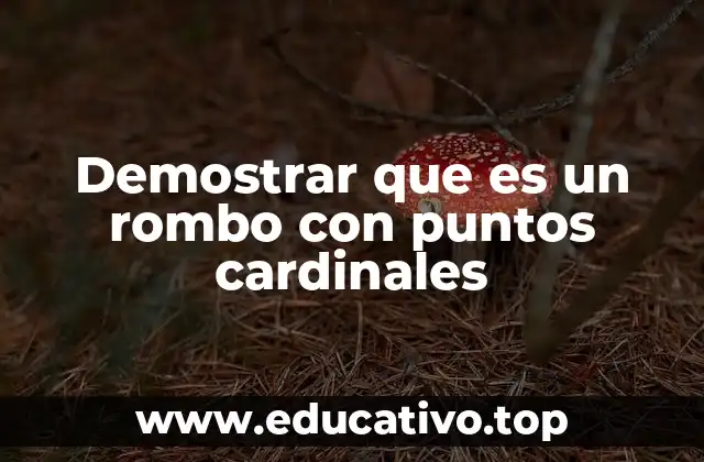 Demostrar que es un rombo con puntos cardinales