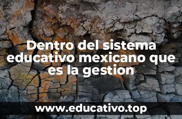 Dentro del sistema educativo mexicano que es la gestion