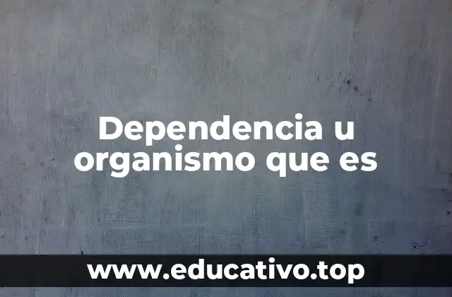 Dependencia u organismo que es