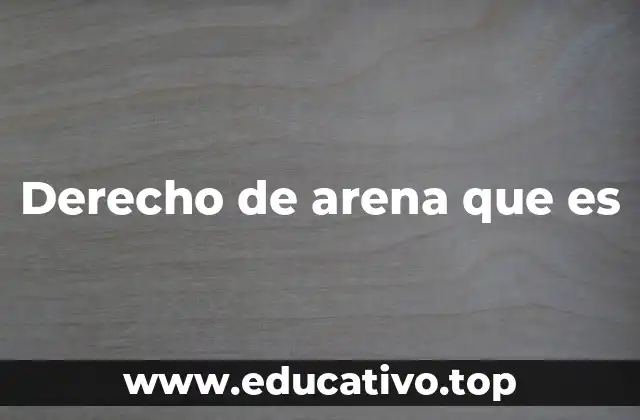 La importancia del derecho de arena en el comercio internacional