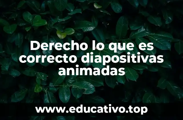 Derecho lo que es correcto diapositivas animadas