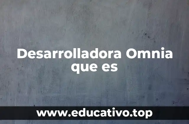 Desarrolladora Omnia que es