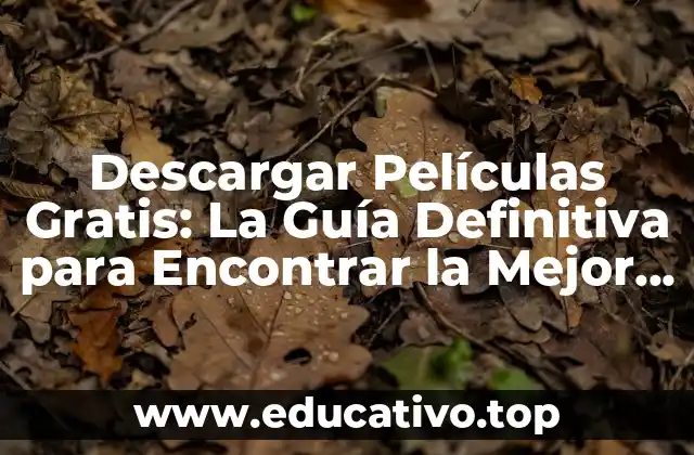 Descargar Películas Gratis: La Guía Definitiva para Encontrar la Mejor Página