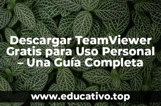 Descargar TeamViewer Gratis para Uso Personal – Una Guía Completa