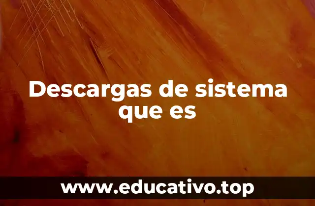 Descargas de sistema que es
