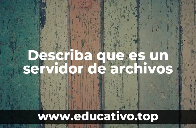 Describa que es un servidor de archivos