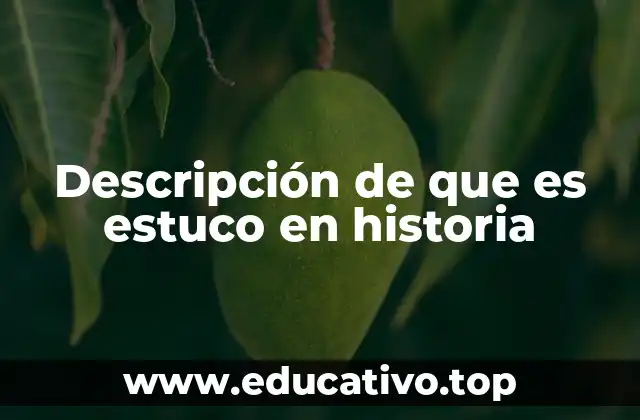 Descripción de que es estuco en historia