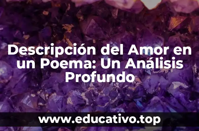 Descripción del Amor en un Poema: Un Análisis Profundo