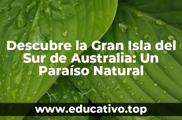 Descubre la Gran Isla del Sur de Australia: Un Paraíso Natural