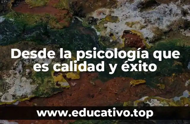 Desde la psicología que es calidad y éxito