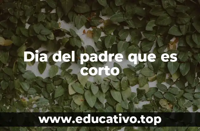 Dia del padre que es corto