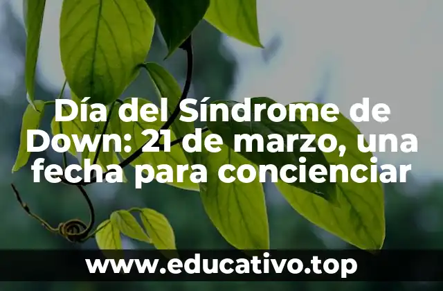 Día del Síndrome de Down: 21 de marzo, una fecha para concienciar