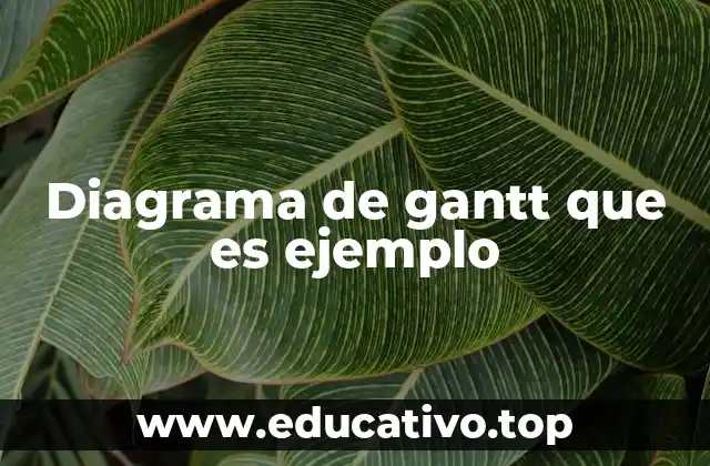 Diagrama de gantt que es ejemplo