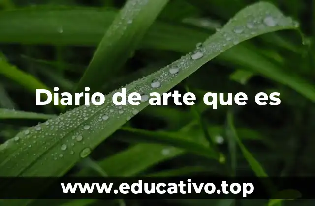 Diario de arte que es